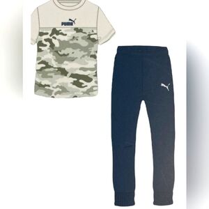 NWT Boys Puma 2 Piece Jogger and Tee Matching Set. All Day Comfort Size 5T